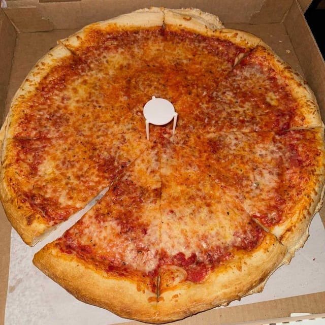 Round Pizza Is 18".